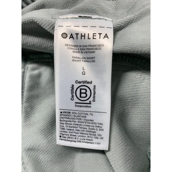 Athleta Farallon Shorts Gray Knit Shorts Size L Coastal Beach Activewear - Picture 8 of 10